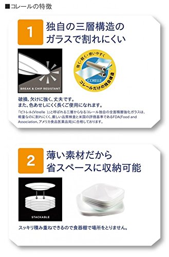【５枚】コレール 大皿 CP-8910 ウインターフロストホワイト 白 Amazon.co.jp: コレール プレート 皿 外径26cm 割れにくい 軽量